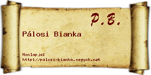 Pálosi Bianka névjegykártya