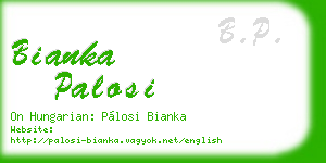 bianka palosi business card
